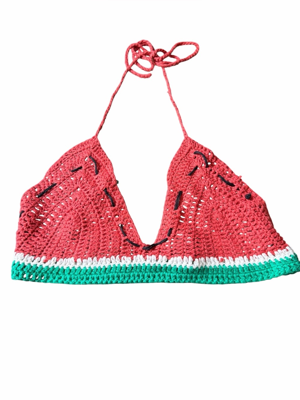 Crochet Watermelon Boho Fest Top Sz L